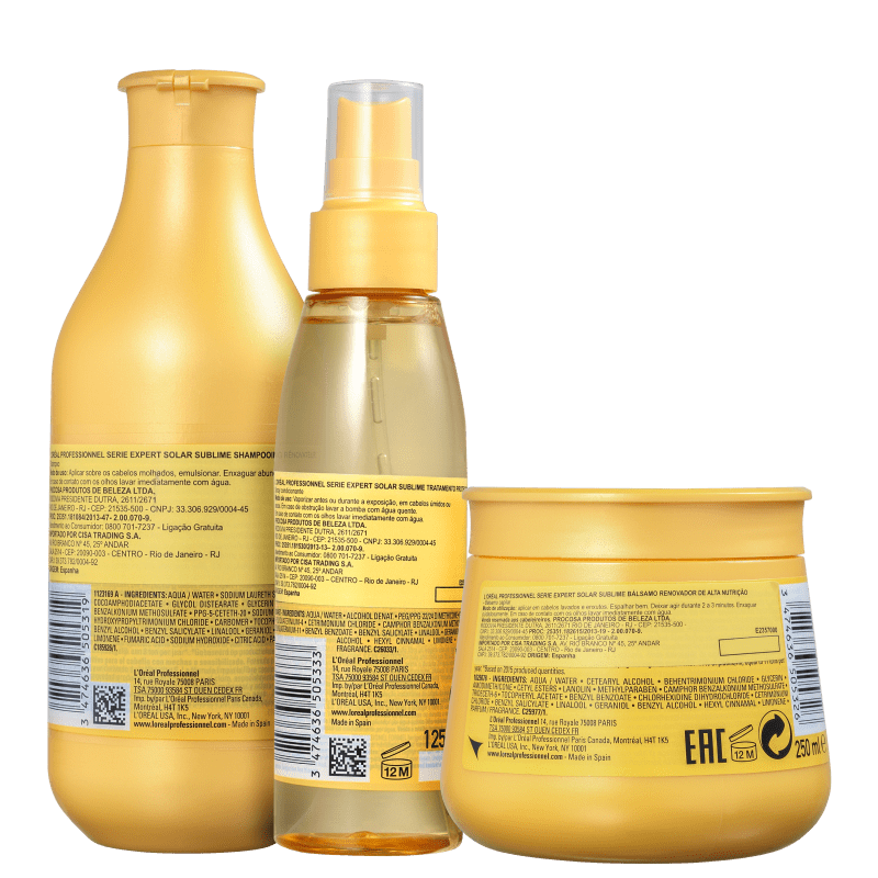 Kit L'Oréal Professionnel Serie Expert Solar Sublime Trio (3 Produtos)