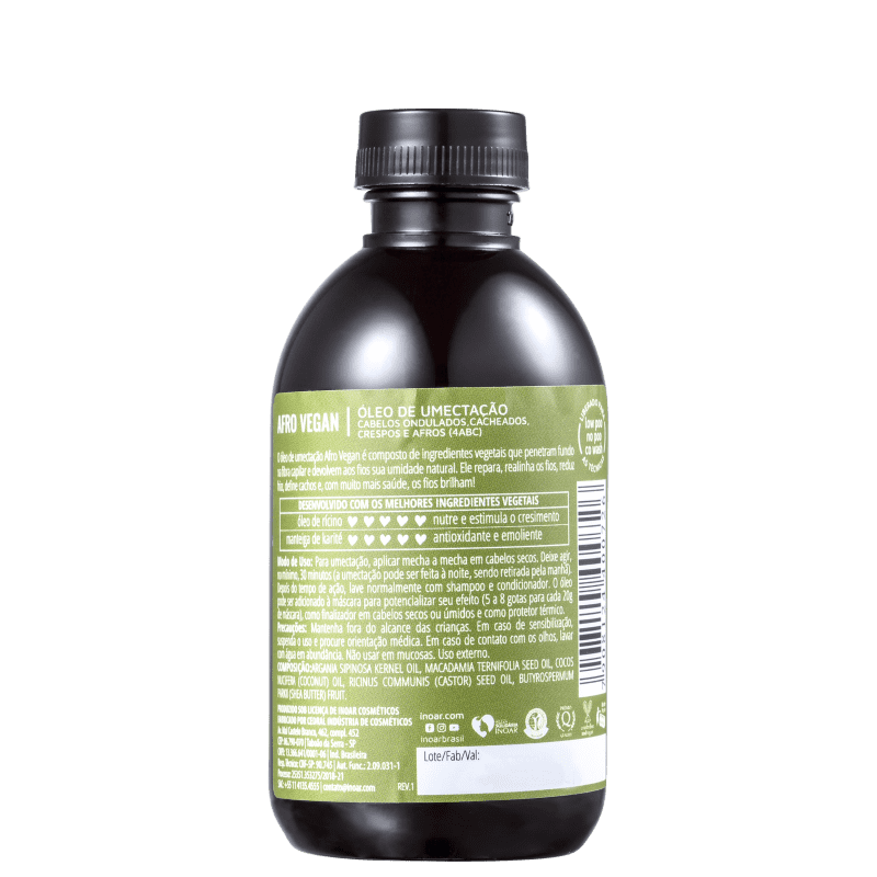 Inoar Afro Vegan - Óleo Capilar 150ml