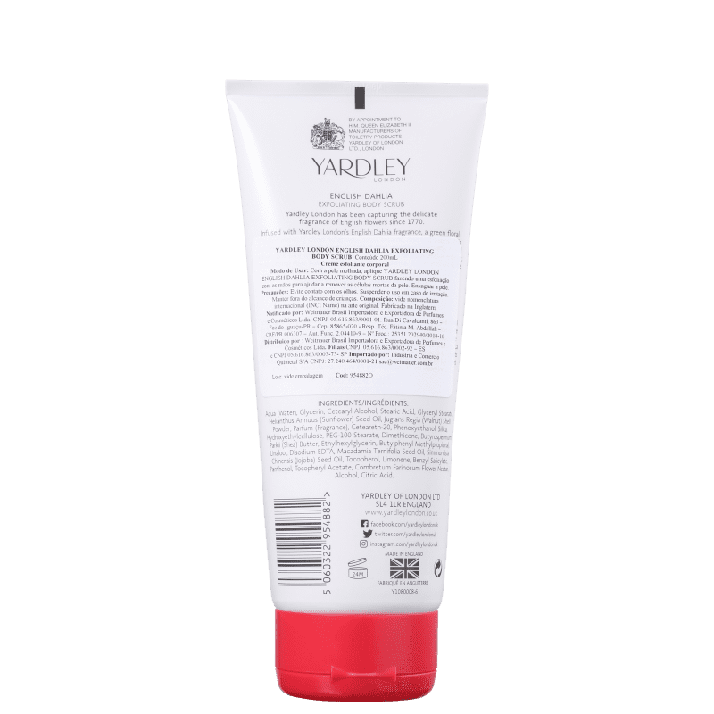 Yardley English Dahlia - Esfoliante Corporal 200ml