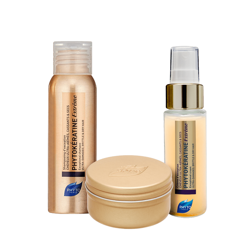 Kit PHYTO Phytokératine Extrême Trio Mini (3 Produtos)