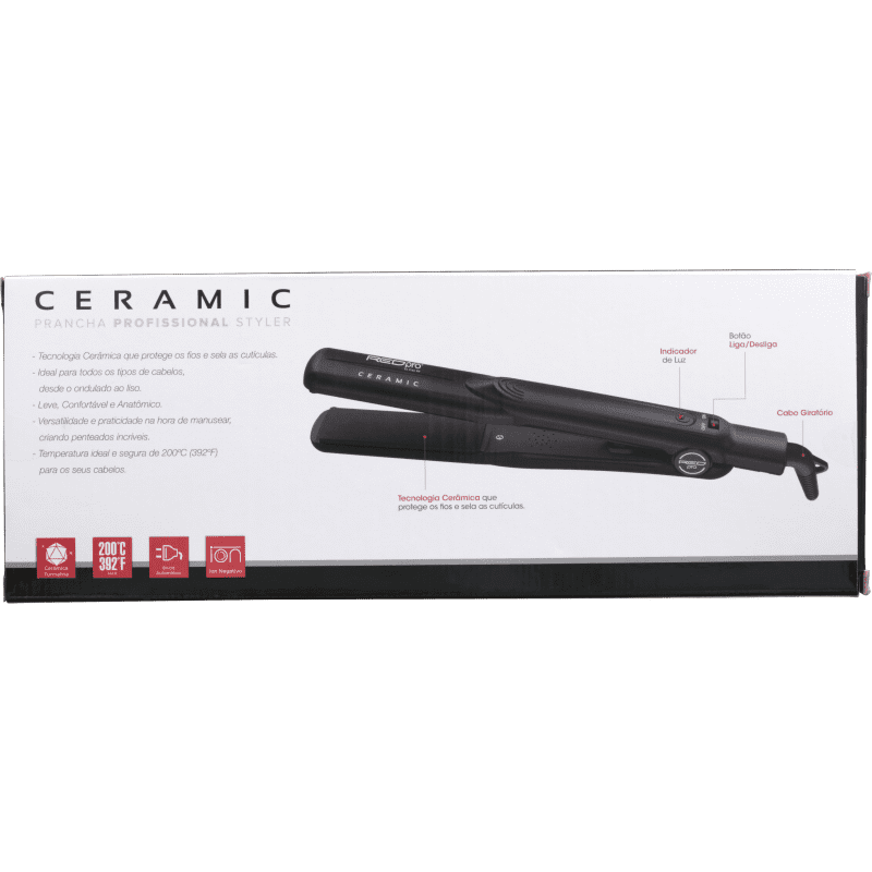 Kiss New York Red Pro Ceramic Styler - Prancha de Cabelo 335g