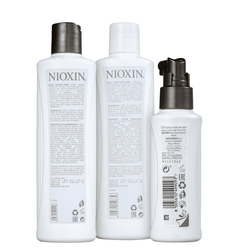 Kit Nioxin System 1 (3 Produtos)