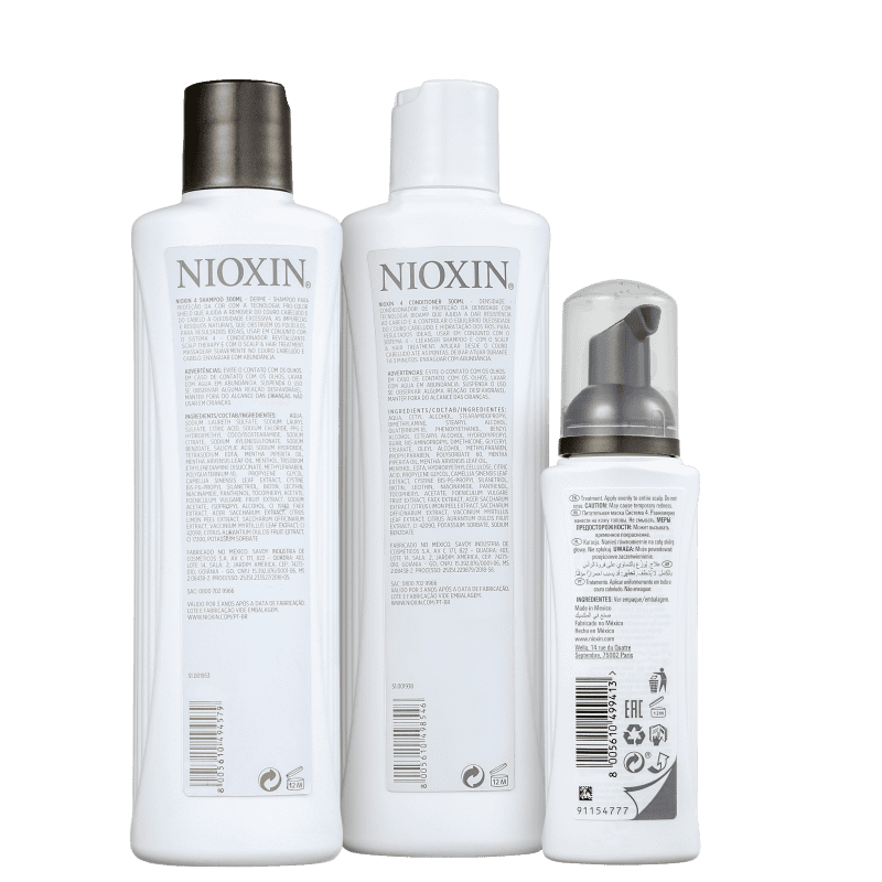 Kit Nioxin System 4 (3 Produtos)