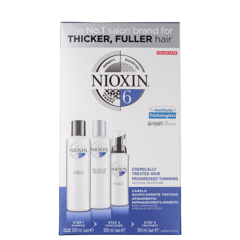 Nioxin Sistema 6 - Kit De Tratamento Loyalty - Grande (3 produtos)