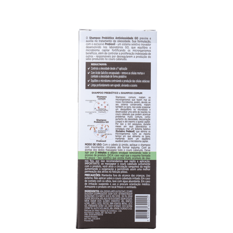 Go Man Prebiótico Antioleosidade - Shampoo 150ml