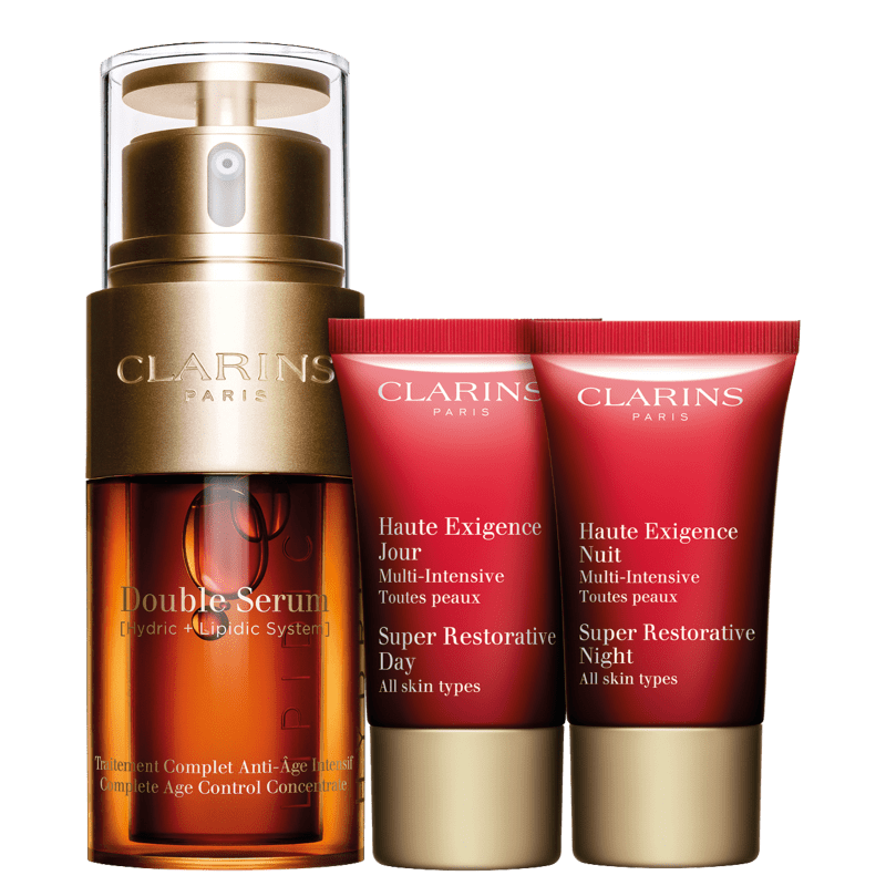 Kit Clarins Double Serum Super Restorative (3 Produtos)