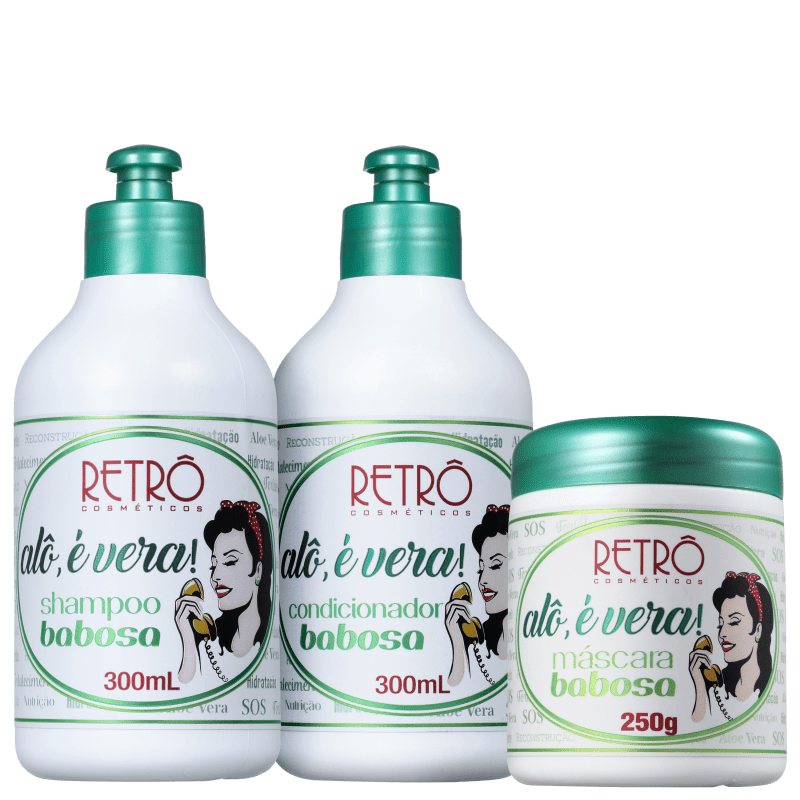 Kit Retrô Cosméticos Alô, É Vera! Babosa Trio (3 Produtos)