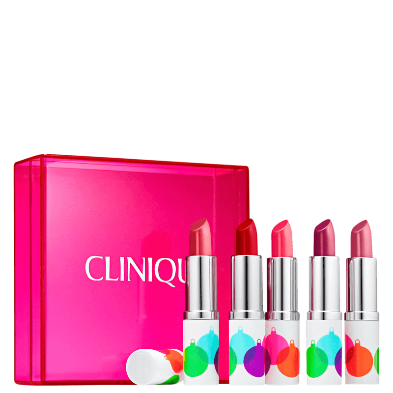 Kit Clinique Holiday Lip Pop Color + Primer (5 Produtos)