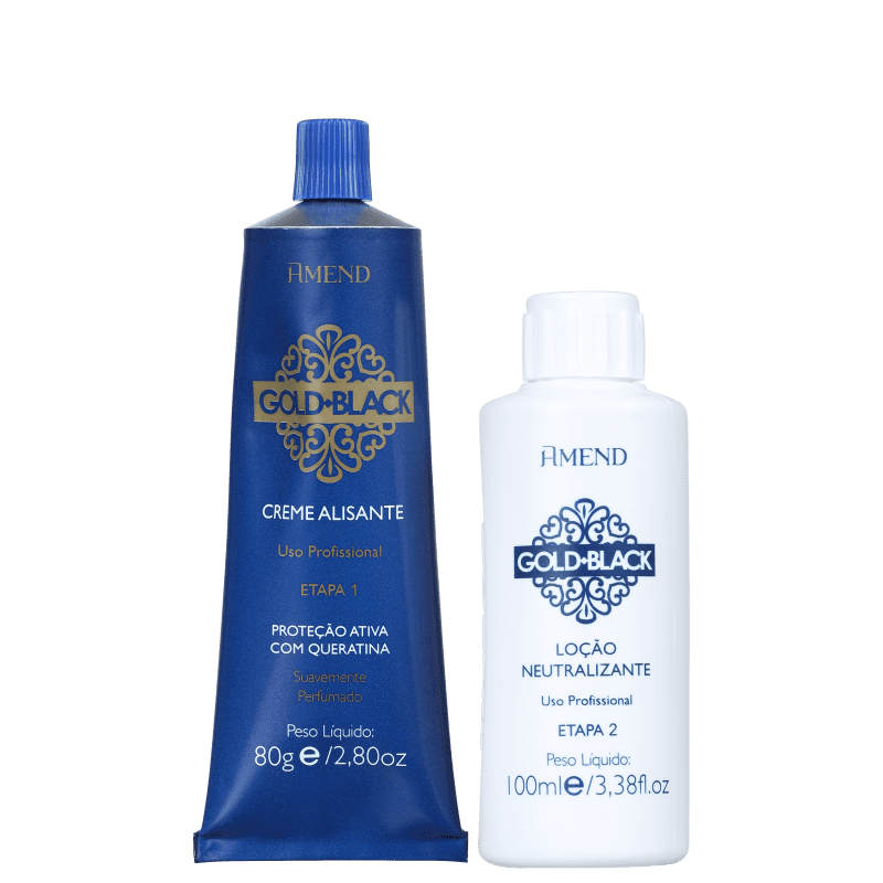 Kit Amend Gold Black Flores (2 Produtos)