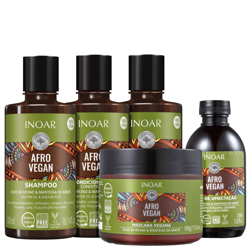 Kit Inoar Afro Vegan Full (5 Produtos)