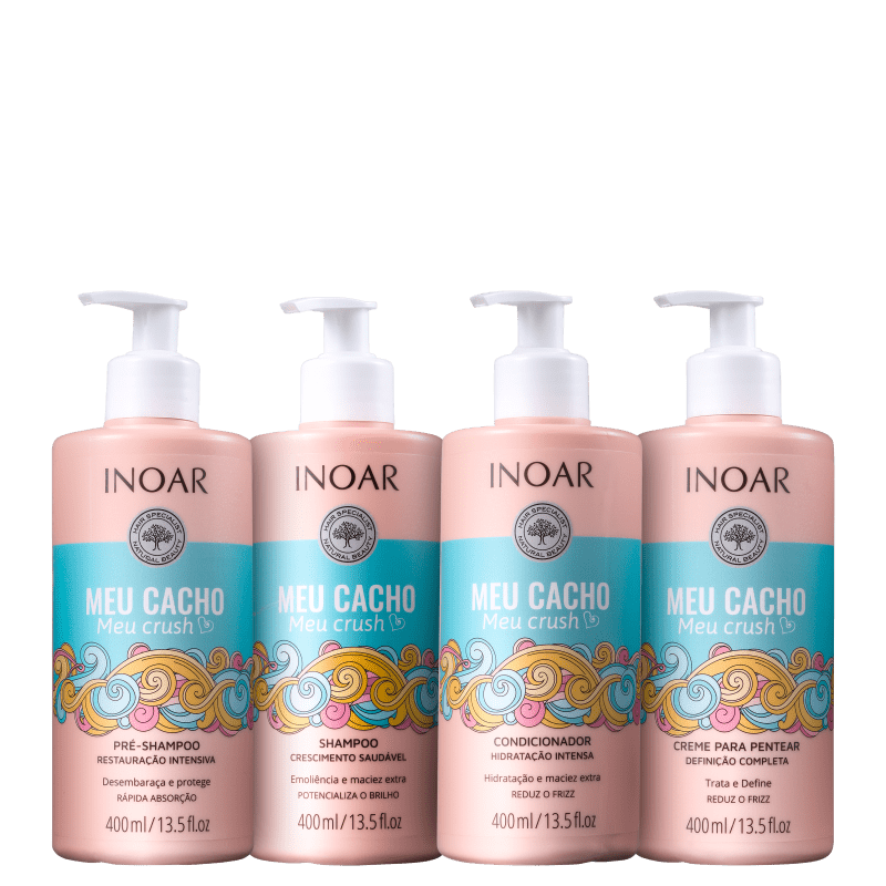 Kit Inoar Meu Cacho, Meu Crush Completo (4 Produtos)