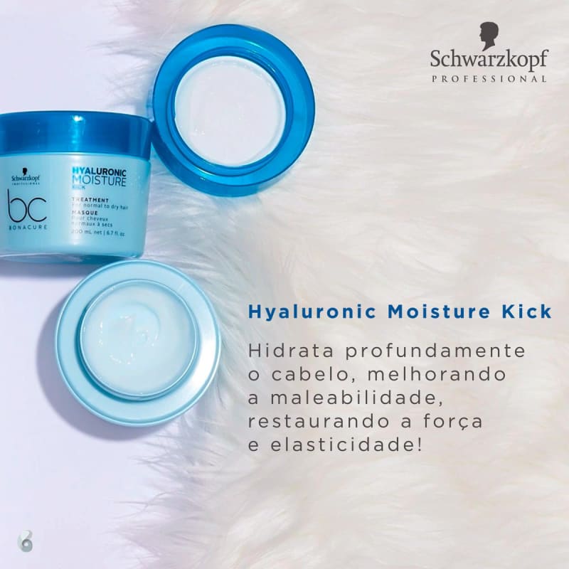Schwarzkopf Professional BC Bonacure Hyaluronic Moisture Kick Treatment - Máscara Capilar 200ml