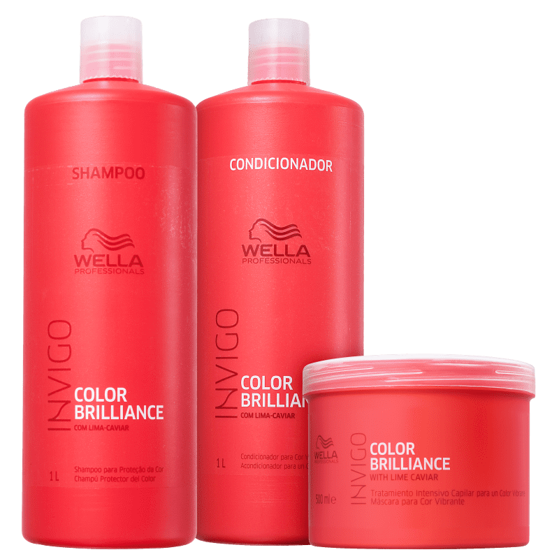 Kit Wella Professionals Invigo Color Brilliance Salon Trio (3 Produtos)