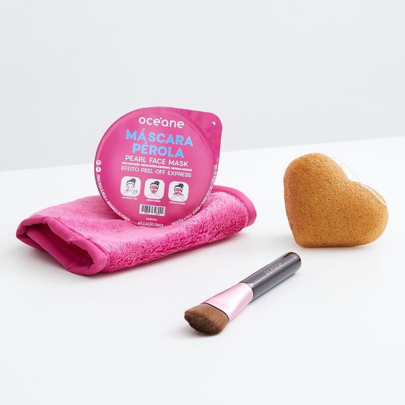 Kit Máscara Pérola, Pincel, MakeOut e Konjac