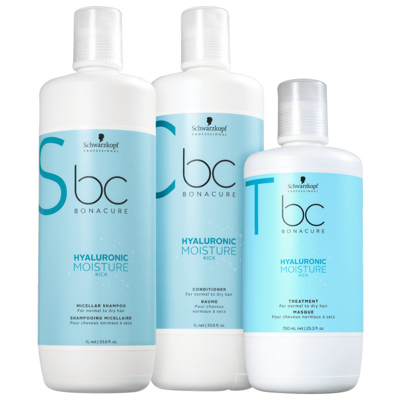 Kit Schwarzkopf Professional BC Bonacure Hyaluronic Moisture Kick Salon Trio (3 Produtos)