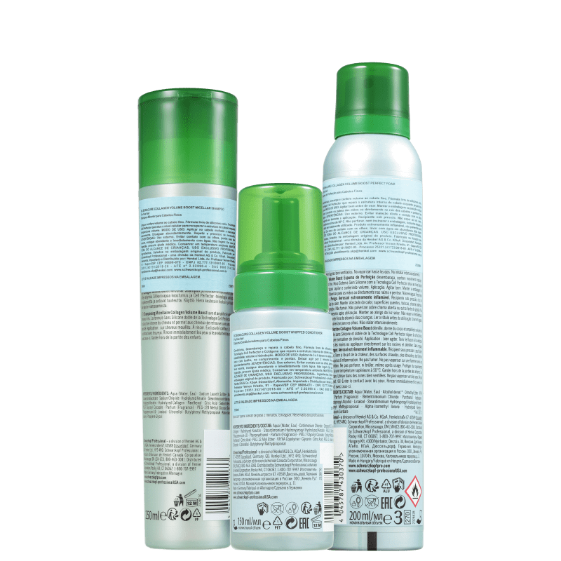 Kit Schwarzkopf Professional BC Bonacure Collagen Volume Trio (3 Produtos)