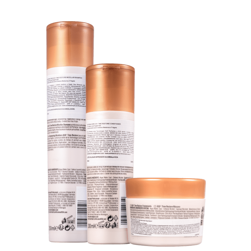Kit Schwarzkopf Professional BC Bonacure Q10+ Time Restore Trio (3 Produtos)