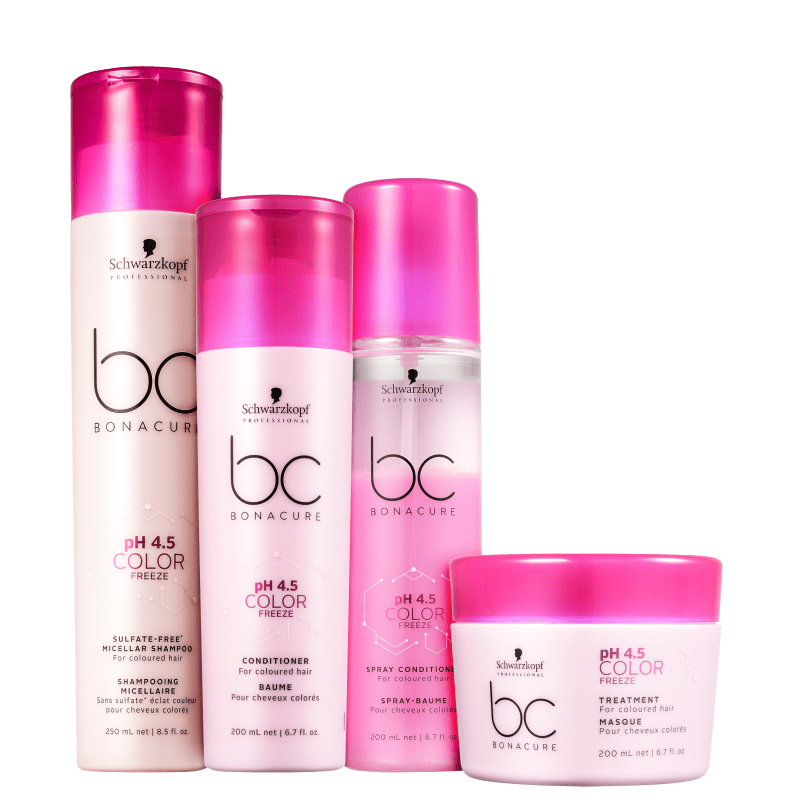 Kit Schwarzkopf Professional BC Bonacure pH 4.5 Color Freeze Sulfate-Free Full (4 Produtos)