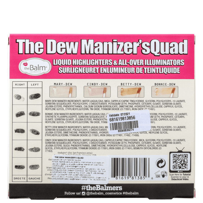 Kit The Balm The Dew Manizer’sQuad (4 Produtos)