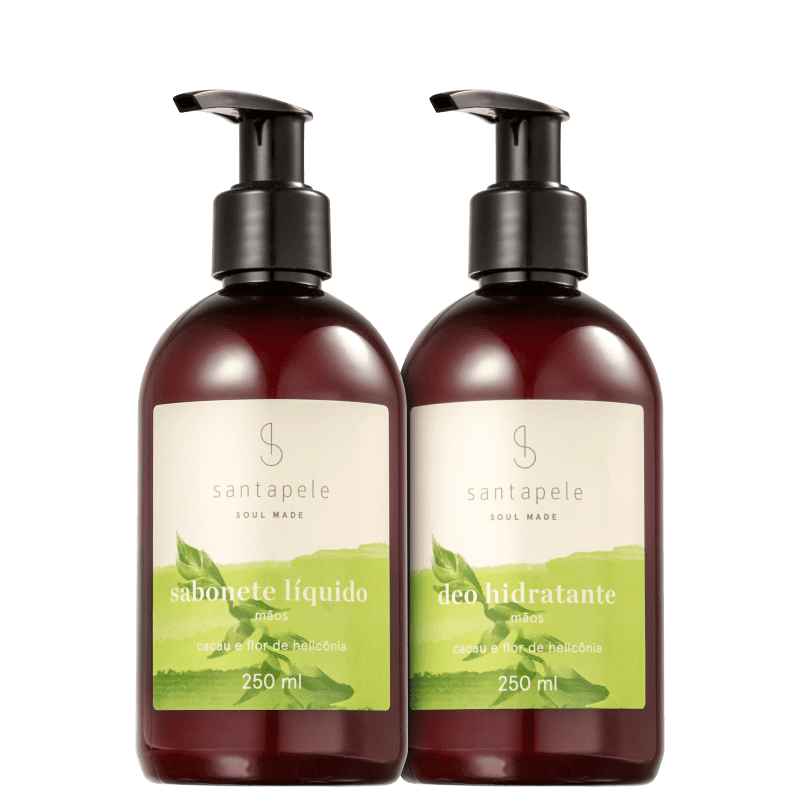 Kit Santapele Cacau e Flor de Helicônia Mãos (2 Produtos)