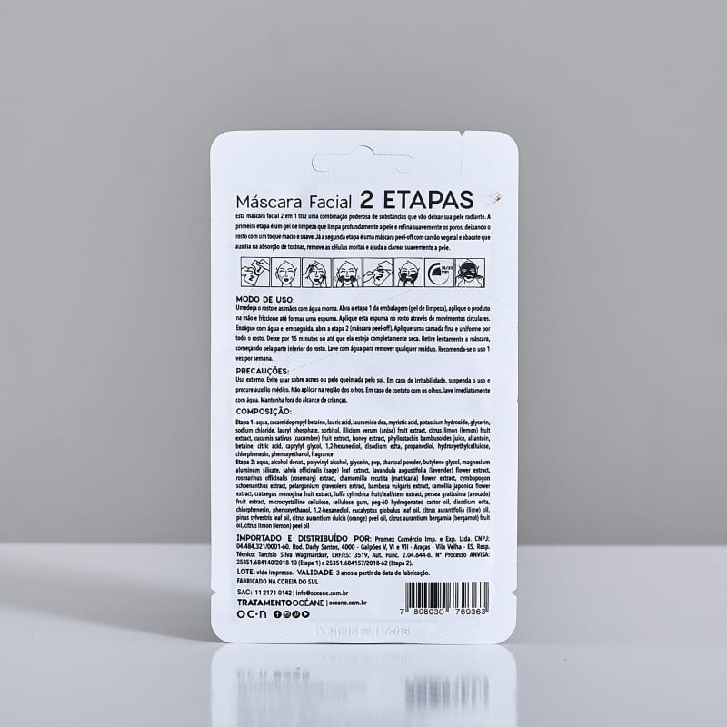 2 Step Mask - Carvão Vegetal e Abacate