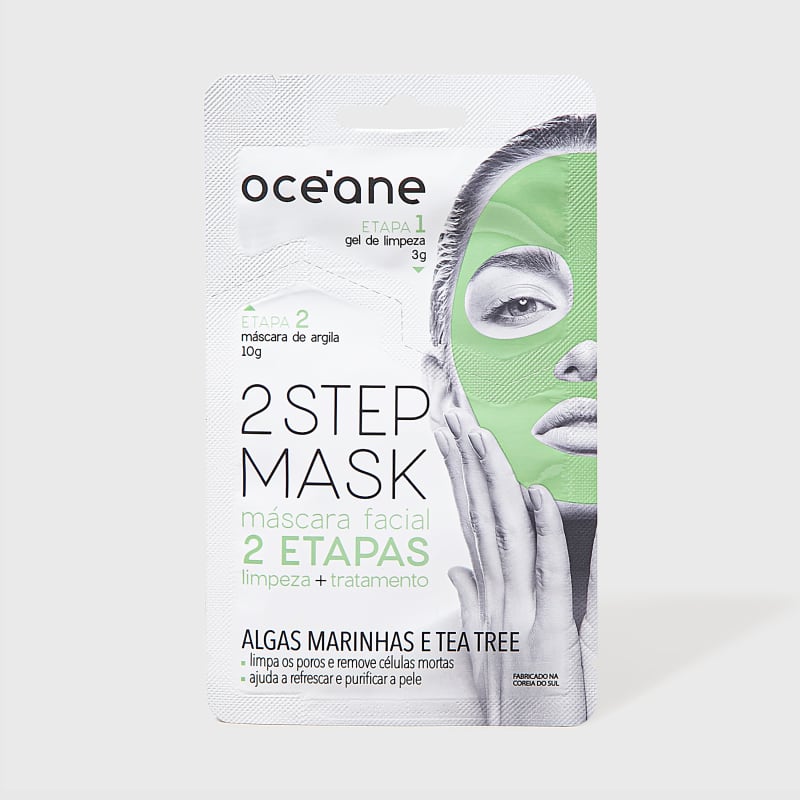 2 Step Mask - Máscara Facial Algas Marinhas e Tea Tree