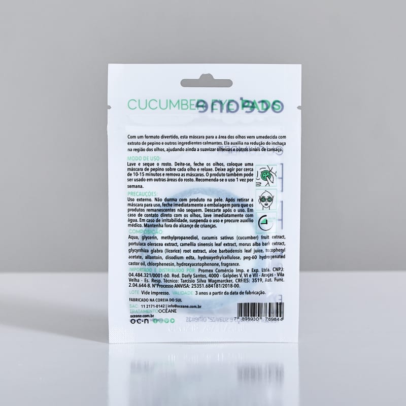 Cucumber Eye Pads - Máscara de Pepino para os Olhos