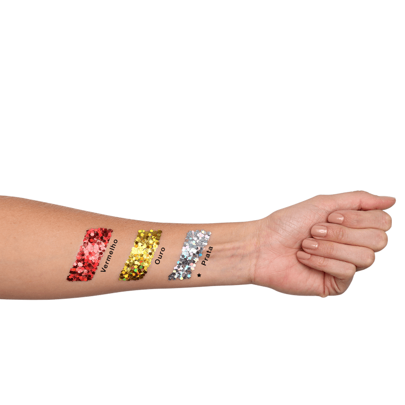 Colormake Shine Formatos Flor Prata - Glitter 2g