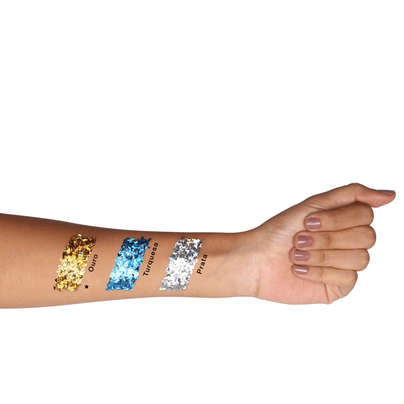 Colormake Shine Formatos Meia Lua Ouro - Glitter 2g