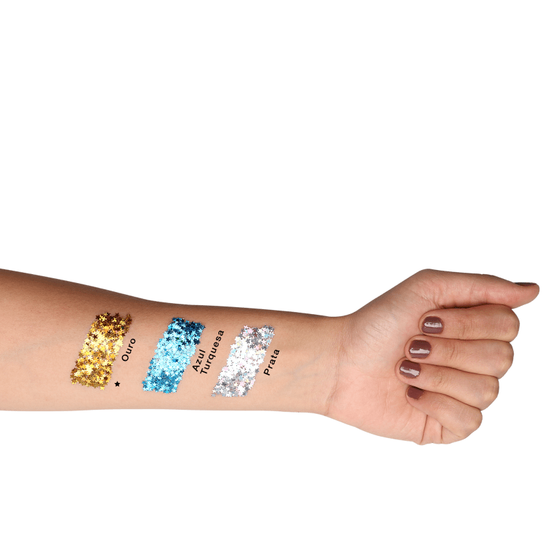 Colormake Shine Formatos Estrela Ouro - Glitter 2g