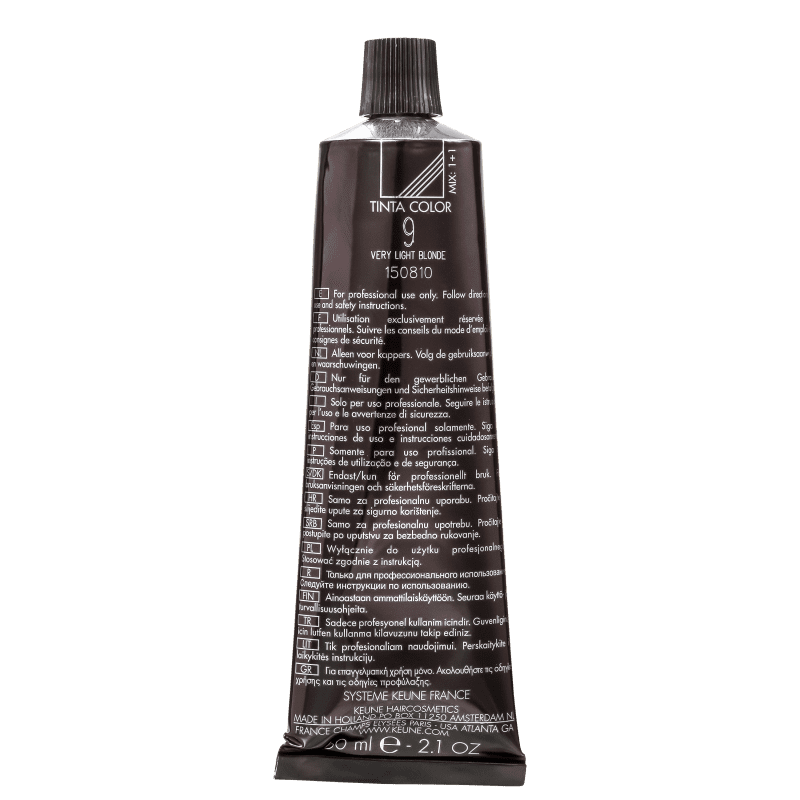 Keune Tinta Color 9 Louro Muito Claro - Coloração 60ml