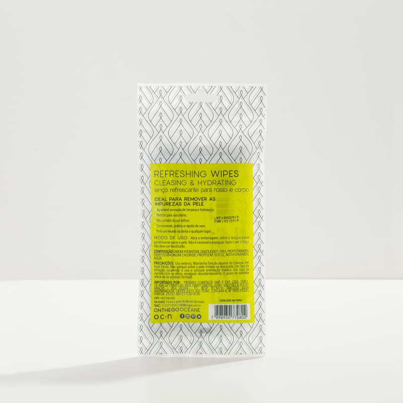 Refreshing Wipes Cleasing & Hydrating - Lenço Refrescante 6UN