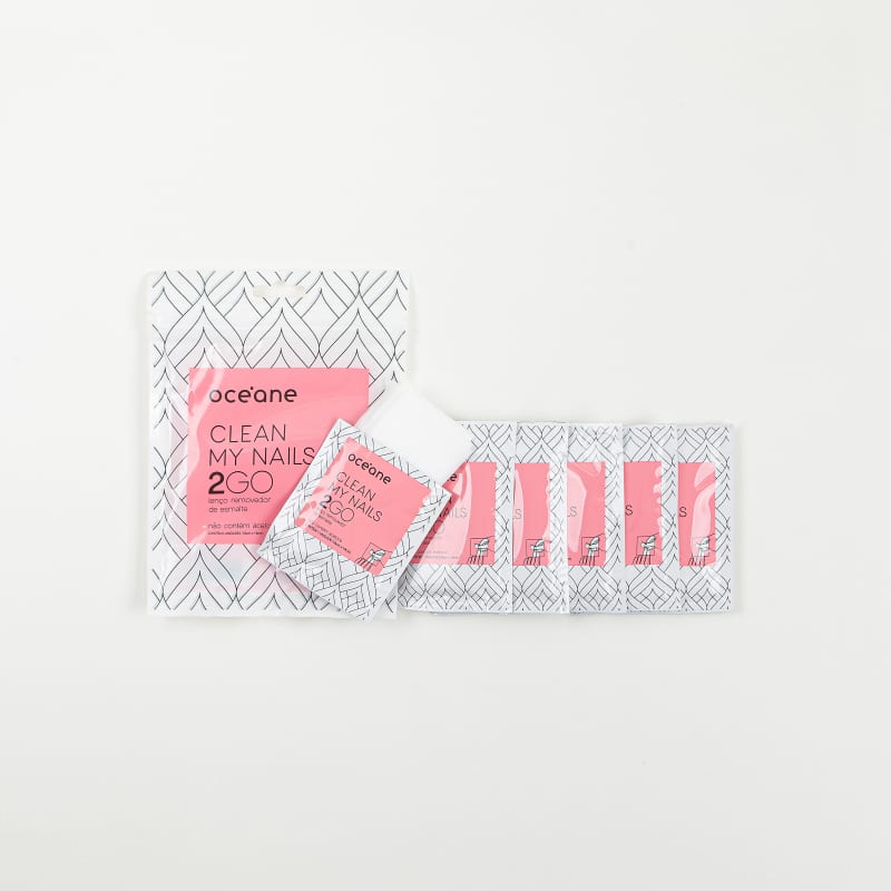 Clean My Nails 2 GO - Lenço Removedor de Esmalte 6UN