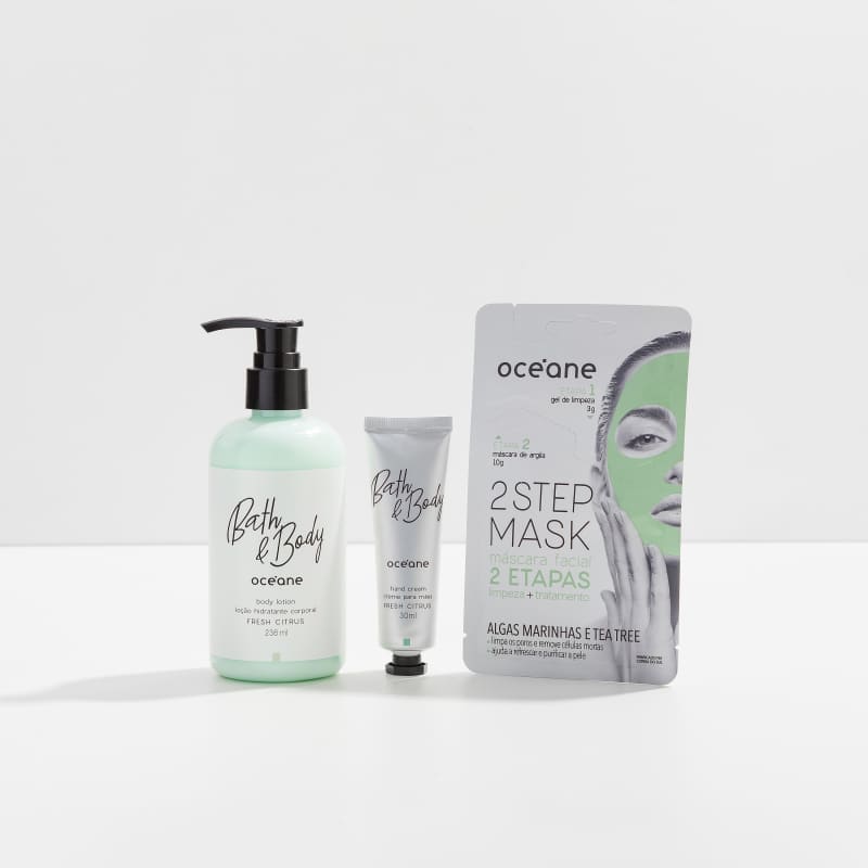 Kit Fresh Citrus + Máscara Facial Algas Marinhas e Tea Tree