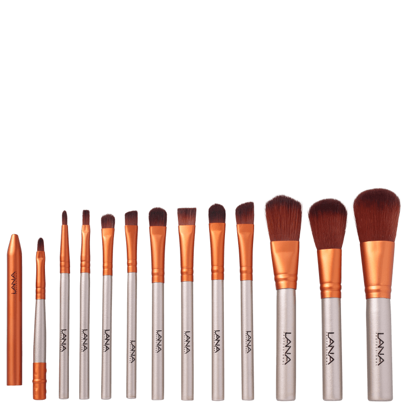 Kit de Pincéis Lana Professional Estojo (12 Produtos)