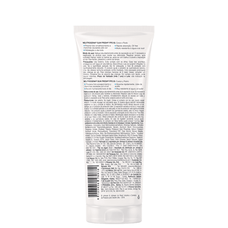 Neutrogena Sun Fresh Aqua Light FPS 50 - Protetor Solar 200ml