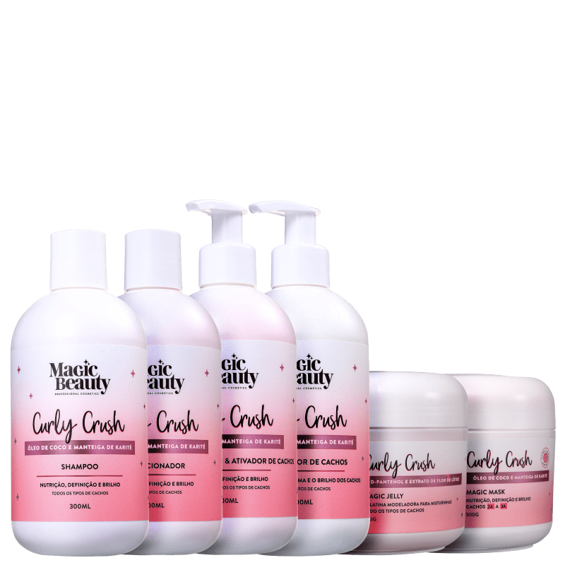 Kit Magic Beauty Curly Crush 2A a 3A Full (6 Produtos)