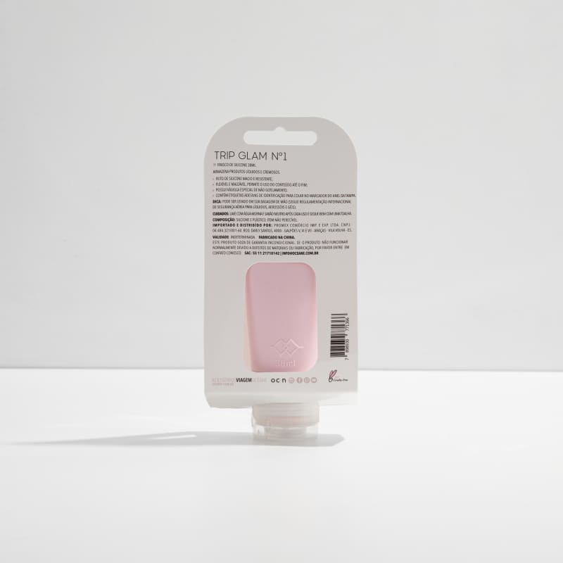 Trip Glam 1 38ml - Frasco de Silicone Rosa
