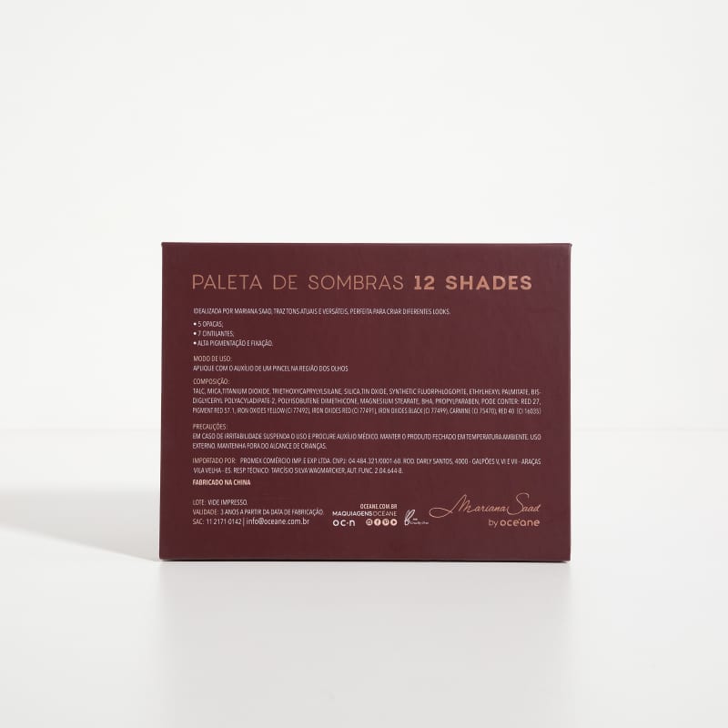 Paleta de Sombras Mariana Saad - 12 Shades