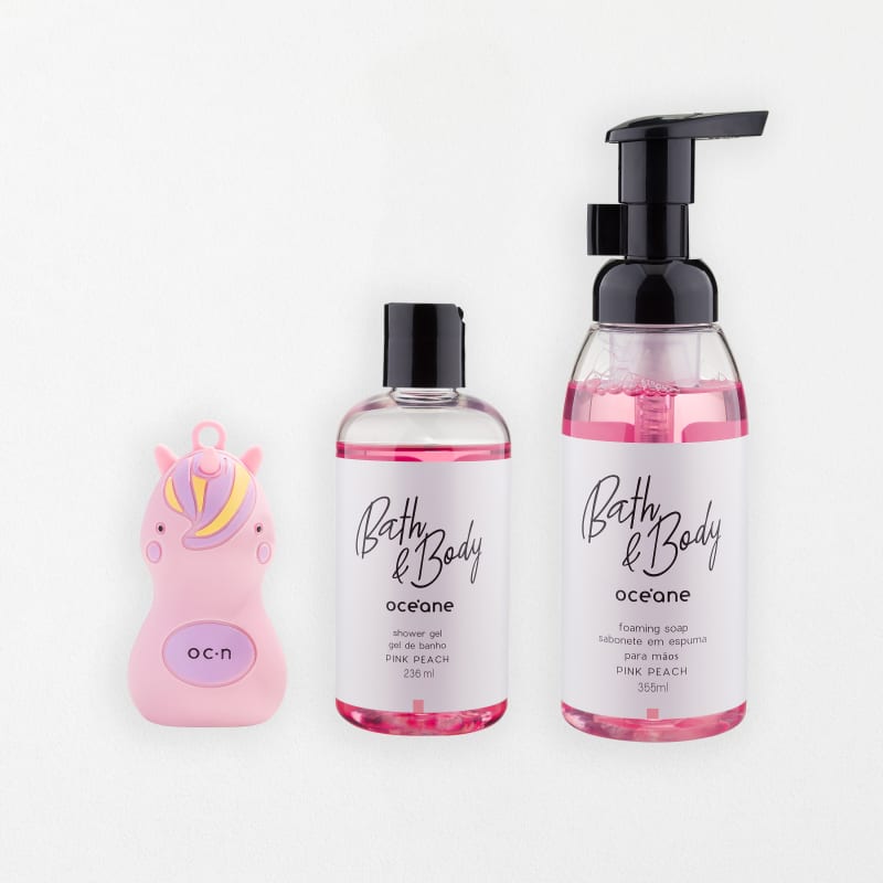 Kit Unicorn Sponge + Shower Gel + Foaming Soap