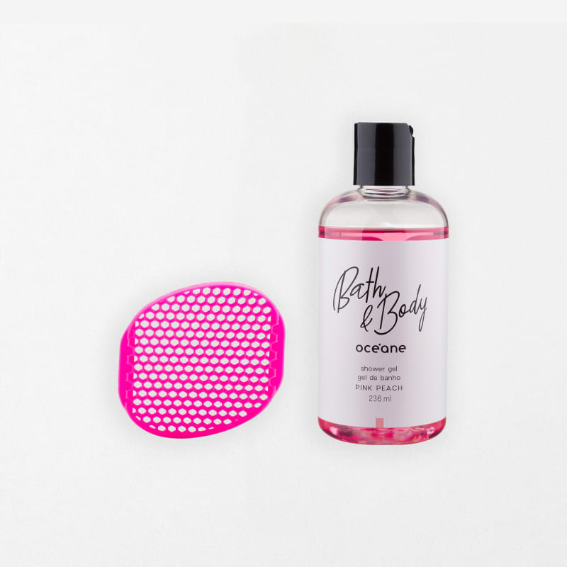 Kit Body Silicone Sponge + Shower Gel