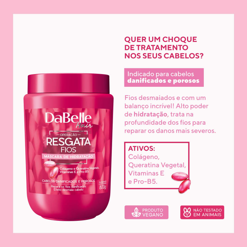 DaBelle Hair Resgata Fios - Máscara Capilar 800g