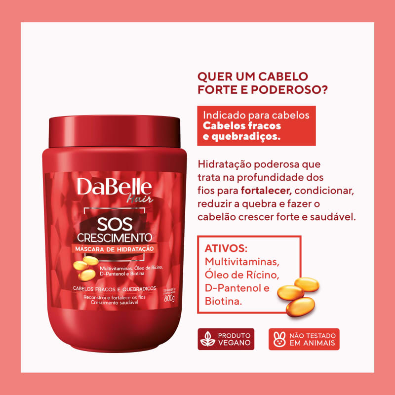DaBelle Hair SOS Crescimento - Máscara Capilar 800g