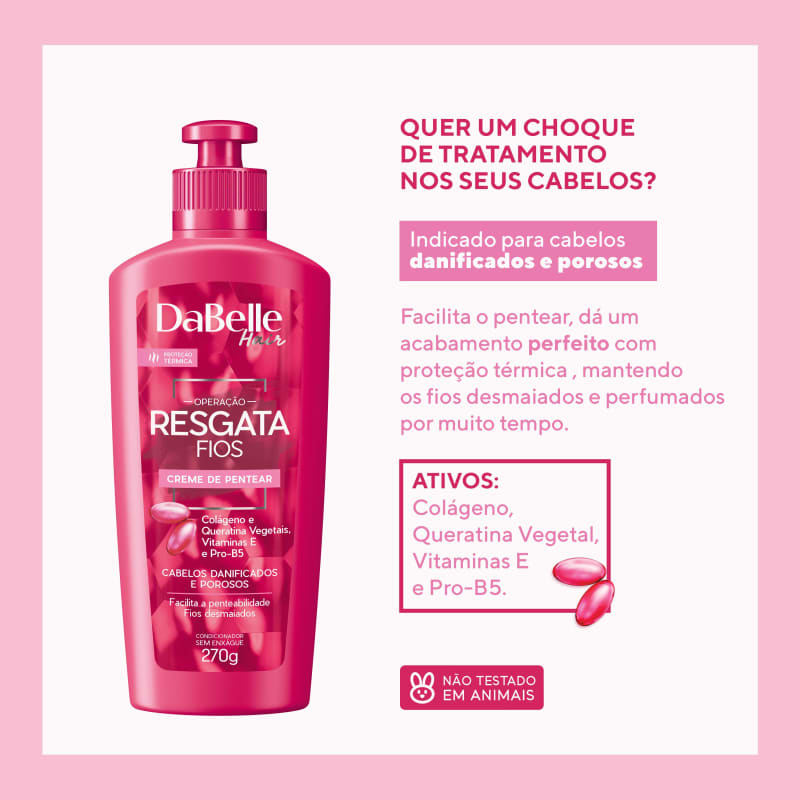 DaBelle Hair Resgata Fios - Creme de Pentear 270g