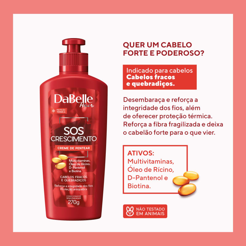 DaBelle Hair SOS Crescimento - Creme de Pentear 270g