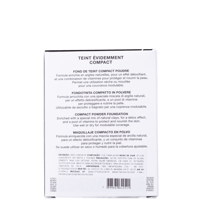Rouge Baiser Paris Teint Évidemment Compact 03 Pêche - Base 10g
