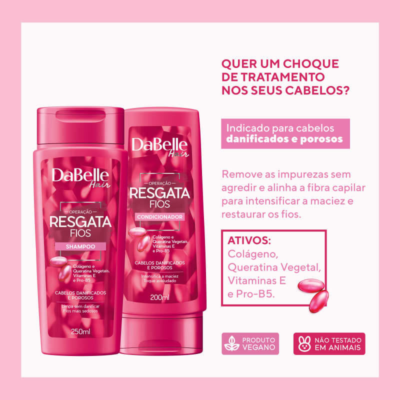 Kit DaBelle Hair Resgata Fios Duo (2 Produtos)