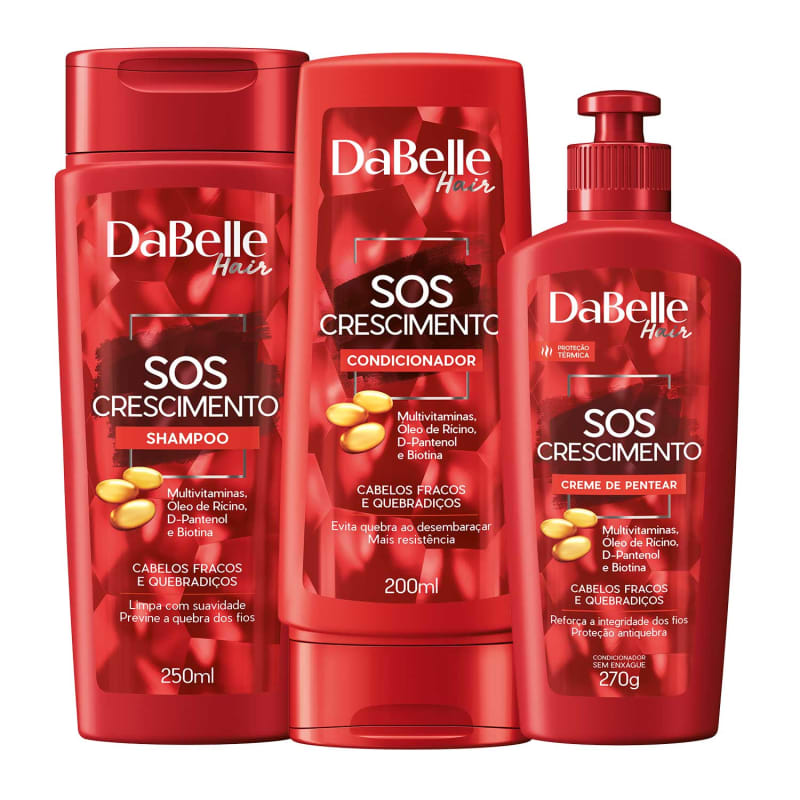 Kit DaBelle Hair SOS Crescimento Trio (3 Produtos)