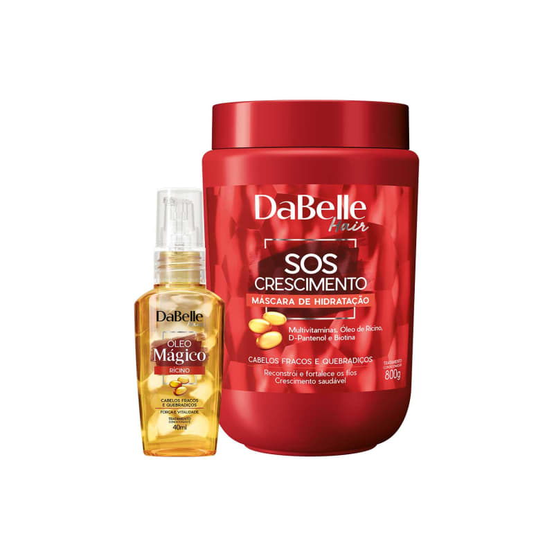 Kit DaBelle Hair SOS Crescimento Rícino Duo (2 Produtos)