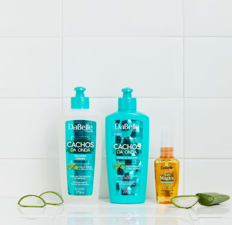 Kit DaBelle Hair Cachos da Onda Óleo Mágico Trio (3 Produtos)